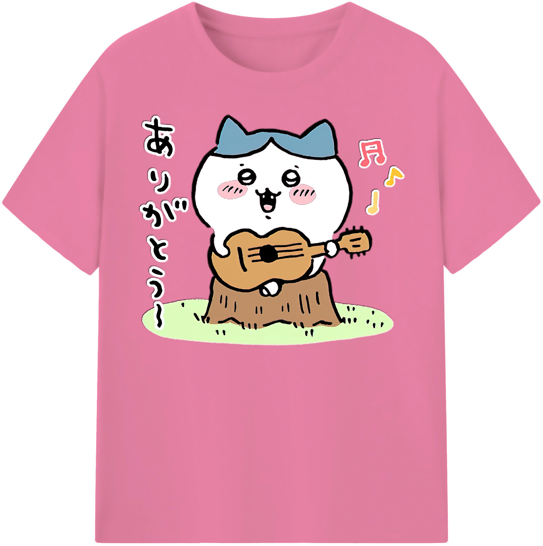 （画像用） ちいかわ ハチワレ Chii-kawa hachiware 綿100％半袖Tシャツ（フロントプリント）